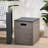 Ceramic Top Tank Holder Side Table In Concrete Structure Lightweight With Polished