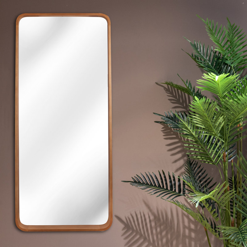 Isaiah Wood Flat Wall Mirror