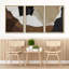 "Brun clair, blocs, style Mid-Century abstrait, formes, art, décor, salon chic", 3 pièces-100780901-100780902