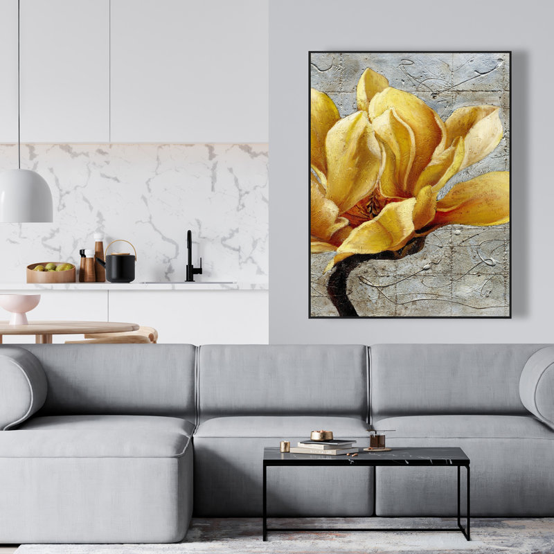 Fleur de vie, art encadré sur toile turquoise