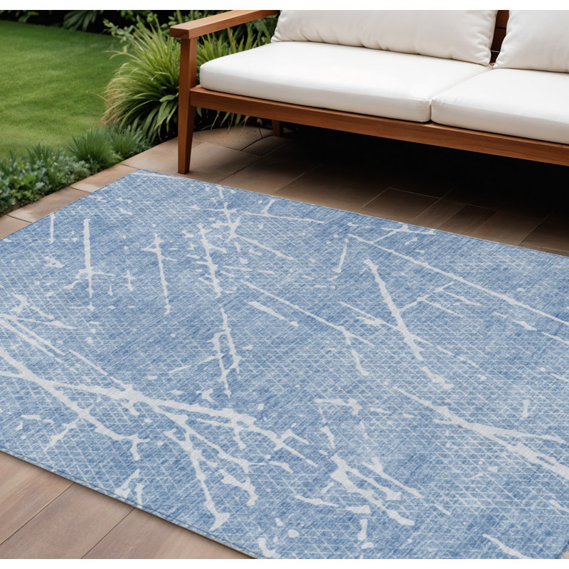 Tapis intérieur lavable abstrait 10 pi x 14 pi ivoire
