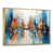 Toile avec cadre flottant or