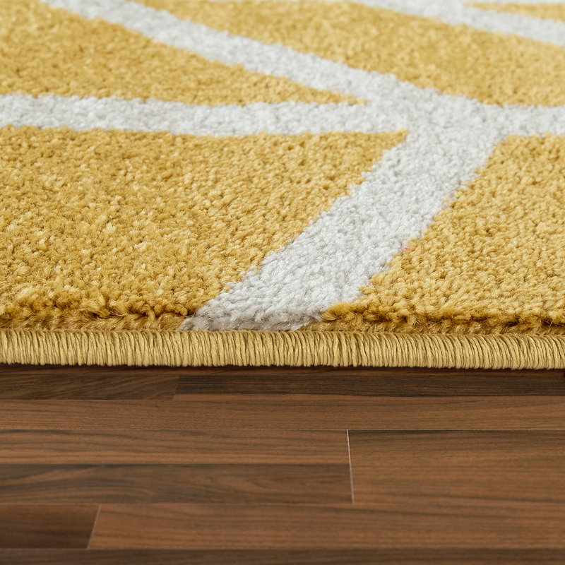 Swan Geometric Area Rug, Rectangular 60 x 100cm