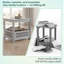 Table d'appoint carrée grise