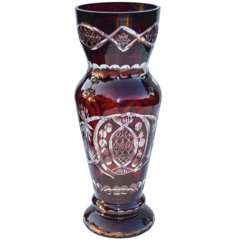 Vase de table Ruby-Red / Clear