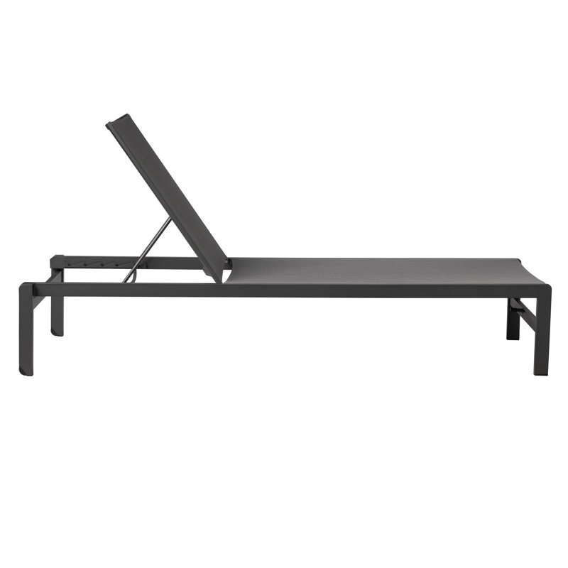Stacking Chaise-Set Of 2, Matte Charcoal