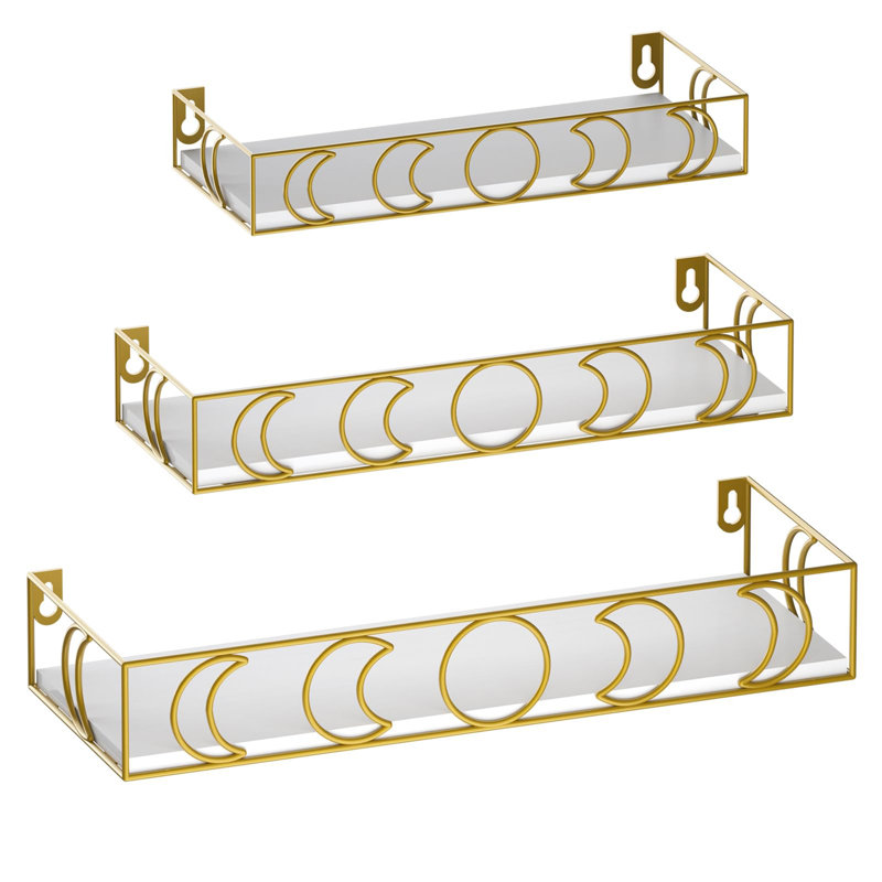 Raysa Floating Shelf, Gold