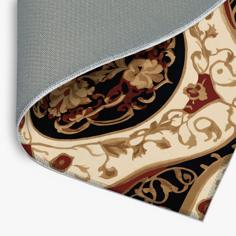 Tapis intérieur et extérieur Baroque Bloom, Rectangulaire 3 pi x 5 pi