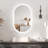 Maleia Frameless Backlit LED Oval Wall-Mounted Bathroom Vanity Mirror with Anti-Fog and Dimmable-1323717640