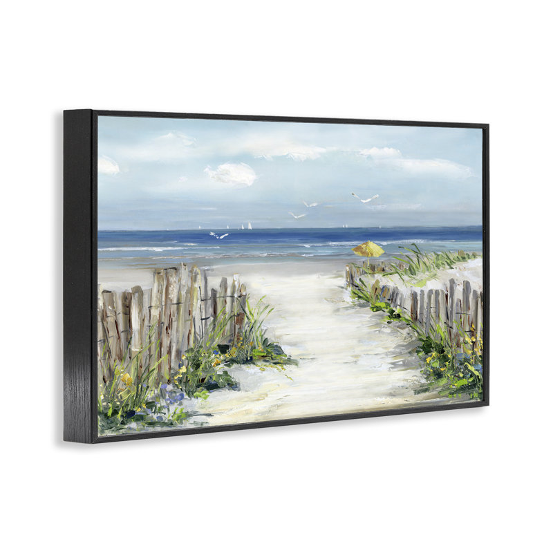 Sunlit Dune Path To Ocean, estampe numérique, conception de Sally Swatland, H 16 po x l 24 po