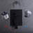 Matte Black Shower System  Wall Mount Shower Faucet Set For Bathroom 10 Inch High Pressure Luxury Shower Head With Handheld, Rough-In Valve Body And Trim Included-124898186