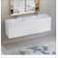 Meuble-lavabo mural 72 po avec lavabo 72 po, lavabo mural moderne avec lavabo en résine et 4 tiroirs à fermeture en douceur, blanc brillant 24V11-72GW