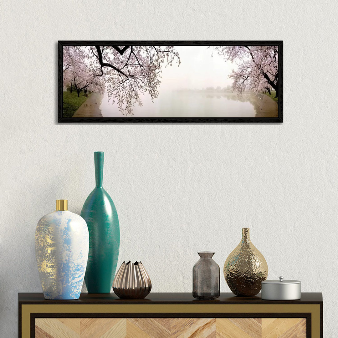 Cherry Blossoms At The LakesideWashington DC, USA von Panoramic Images - Floater Frame Panoramic Gallery-Wrapped Canvas ...