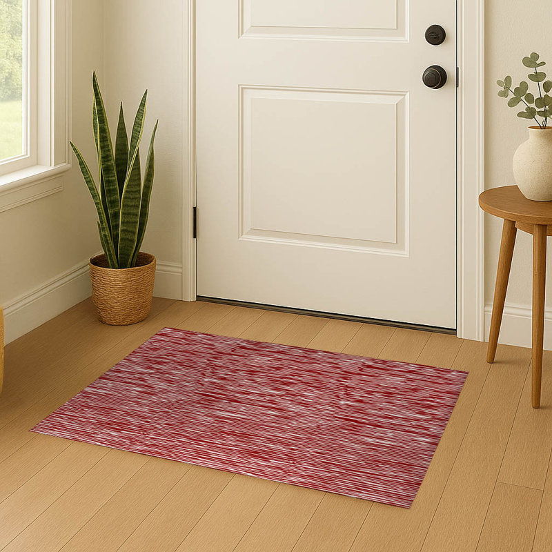 Thick N Thin Indoor Doormat, 60" W x 84" L, Cranberry Red
