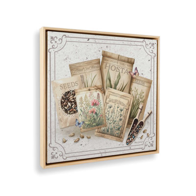 In the Garden Floral Seed Packets by Nicole DeCamp Art Print