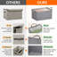 Fabric Storage Boxes 6 Pcs, Stackable Storage Bins With Clear Lids, Foldable Oxford Cloth Cube Closet Organizer Baskets, Clothes Containers For Towels, Blankets, Books, Light Grey-medium-1082568684