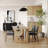 Mid-Century Modern Solid Wood Dining Table For 6