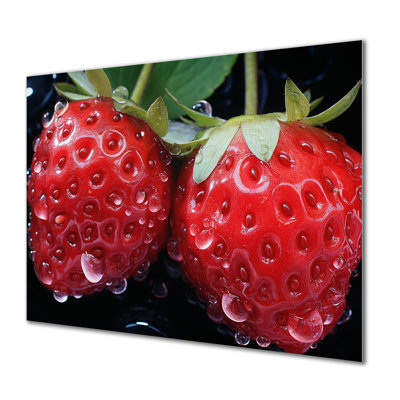 Romantic Ruby Strawberry Sonata II - Fruits Metal Wall Art