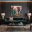 Art mural sur toile 125 "Southwestern Landscape Prickly Pear"-1044351103