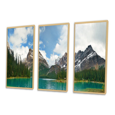 Lake O hara in Yoho National Park - Photographie flottante sur toile 3 pièces
