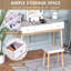 Ensemble de coiffeuse avec tabouret et miroir