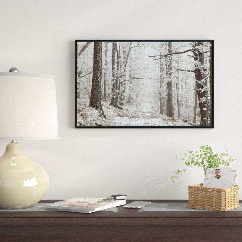 «Forest Trail on Winter Morning», reproduction de photo sur toile, H 12 po x l 20 po x P 1 po