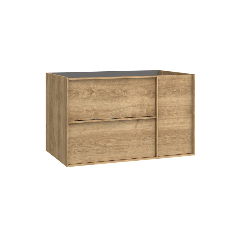 Base de meuble-lavabo mural simple 31,1 po Palma, Chêne naturel
