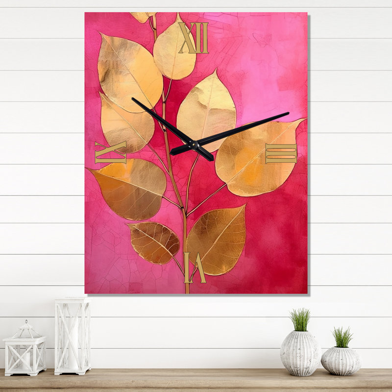 Horloge murale rose et or rose Harmony II, Petit