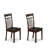 5 Piece Dining Table Set for 4 Includes a Round Kitchen Table with Pedestal and 4 Faux Leather Dining Room Chairs, Mahogany-855868059-855868053-855868052