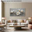 Art mural sur toile botanique blanc Magnolia-1328687890