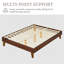 Base de lit plateforme en bois de 12 po de hauteur, lit plateforme en bois massif avec support de lattes robuste, sans tête de lit, aucun sommier requis-508571641-491681832