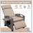 Outdoor Recliner Chair, Patio Recliner with Hand-Woven Wicker, Flip Table Push Back, Adjustable Angle,  Thickness Cushions, Reclining Lounge Chair for Indoor and Outdoor-1665677411-1665677409