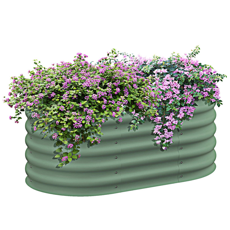 Ensemble de jardin surélevé pour l'extérieur, H 16,51 po x l 41,31 po x P 23,51 po, Vert