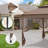 11 Ft. W x 11 Ft. D Outdoor Pop Up Soft Top Steel Patio Gazebo with Netting-109186204