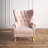 Calcott Velvet Wingback Chair-692444355