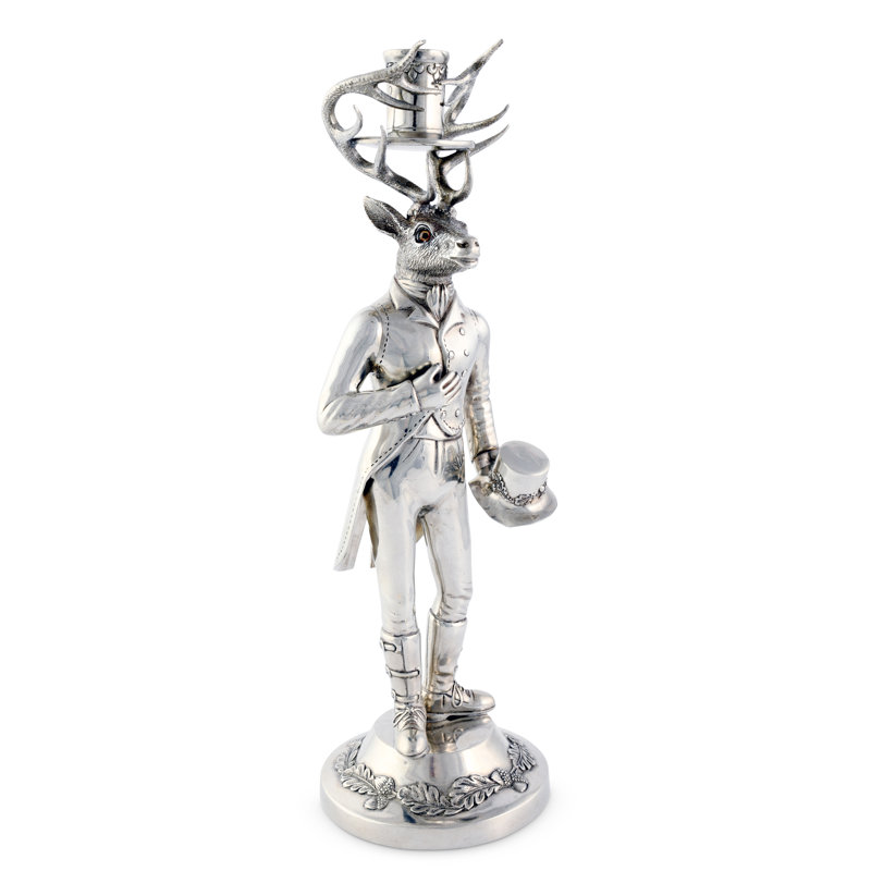 14'' H Pewter Tabletop Candlestick