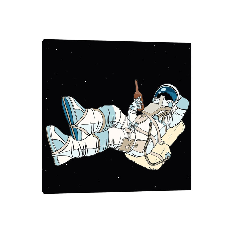 The Astronaut Is Resting by Art Mirano - Wrapped Canvas Print, 45.72 cm H x 45.72 cm W