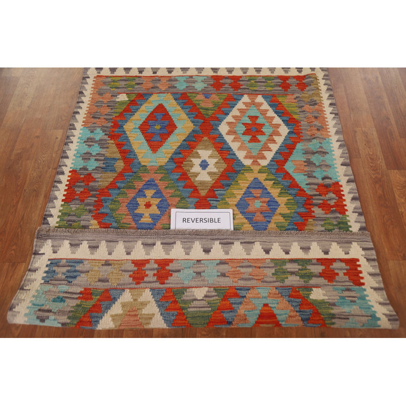 Tapis géométrique All-Over Kilim 4 x 5