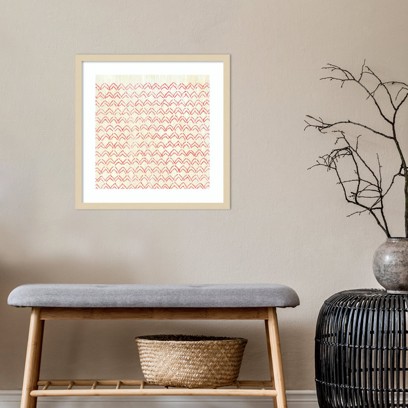 «Moura Weathered Patterns in Red VI» par June Erica Vess - reproduction d'art encadrée, Brun, H 41 po x l 41 po x P 1 po