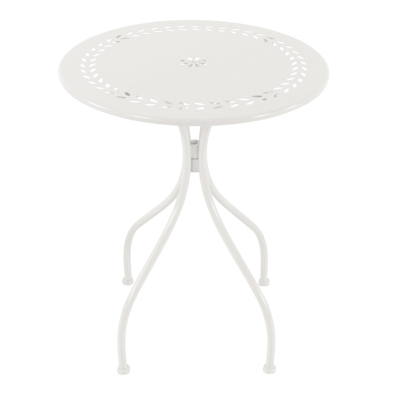 Suzanne 2 - Person Metal Patio Dining Set with Round Table, White