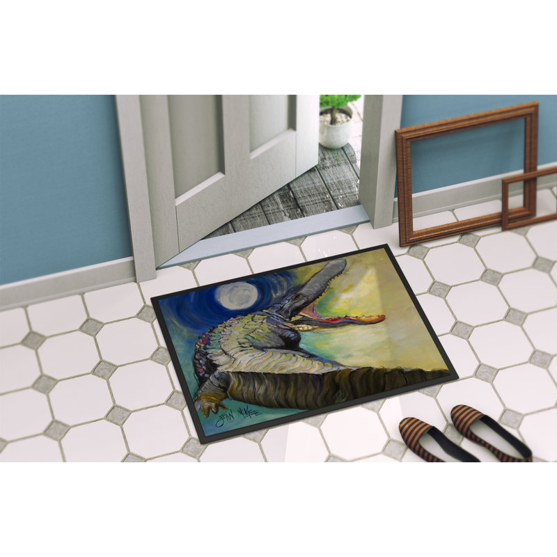 Tapis de porte d’intérieur anti-dérapant alligator, Rectangle 1 pi 6 po x 2 pi 3 po