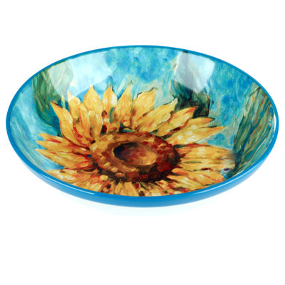 Bol de service Golden Sunflowers 13 po de diamètre x 3 po 128 oz