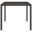 Garden Table Brown Tempered Glass&Poly Rattan Patio Table Multi Colours-1605534323-1605534275