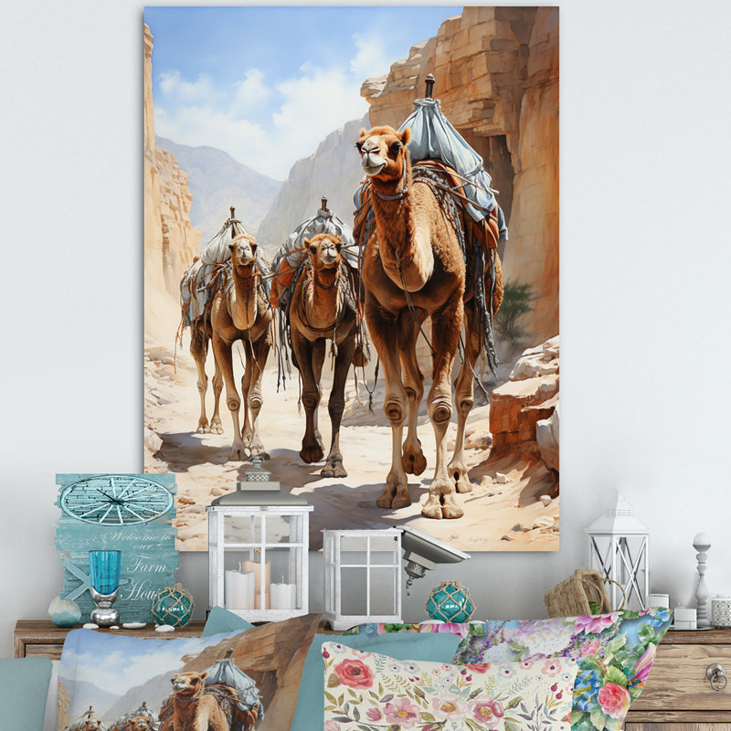«Asian Art Silk Road II», reproduction sur toile, H 40 po x l 30 po x P 1,5 po, Toile tendue