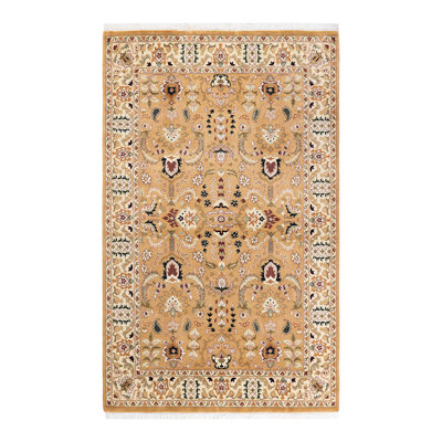 Hayner One-of-a-Kind 4' 0" X 6' 1" 2000s Wool Area Rug in Yellow