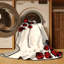 Tapis beige lavable à la machine à motif de coccinelles-438821966