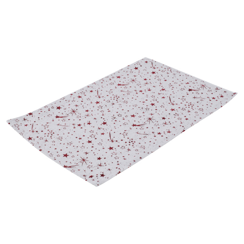 Apodaca Polyester No Pattern Rectangle Placemat, Red