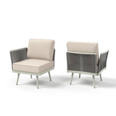 Chaise d'extérieur avec rotin tressé