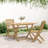  Garden Table Light Brown Solid Acacia Wood Medium Foldable
