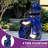 29" Ceramic Outdoor Water Fountain with LED Lights, Cascading Waterfall & Dynamic Wave Textured Multi-Tier Jars for Relaxation-1406449479